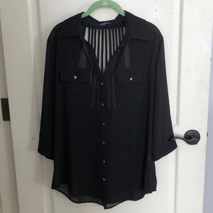 Black Chiffon Top